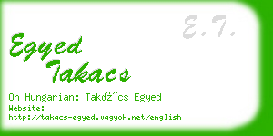 egyed takacs business card